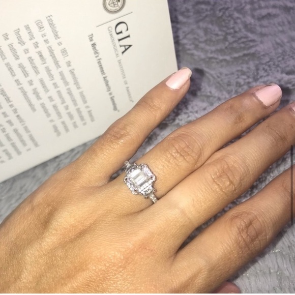 Tacori Jewelry - 🪞 TACORI Diamond Engagement wedding Emerald Cut 18k Gold Ring